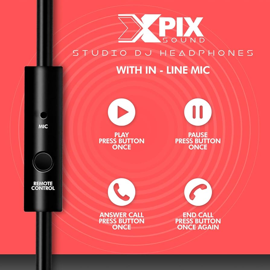Amazon.com: XPIX Pro DJ Headphones Closed Back Over Ear